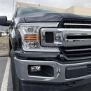 AlphaRex 18-20 Ford F150 LUXX-Series LED Projector Headlights Chrome