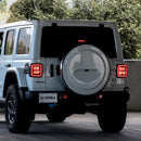 A photo of a Jeep wrangler with AlphaRex NOVA-series prismatic tail lights.