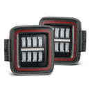 AlphaRex 18-25 Jeep Wrangler JL NOVA-Series Prismatic LED Tail Lights Black-Red