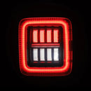 AlphaRex 18-25 Jeep Wrangler JL NOVA-Series Prismatic LED Tail Lights Black-Red