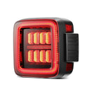 AlphaRex 18-25 Jeep Wrangler JL NOVA-Series Prismatic LED Tail Lights Black-Red
