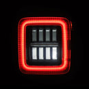 AlphaRex 18-25 Jeep Wrangler JL NOVA-Series Prismatic LED Tail Lights Black-Red