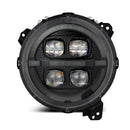 AlphaRex 18-25 Jeep Wrangler JL/Gladiator JT NOVA-Series LED Projector Headlights Alpha-Black