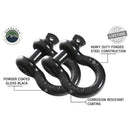 Overland Vehicle Systems Recovery Shackle D-Rings - 3/4" 4.75 Ton - Sold In Pairs