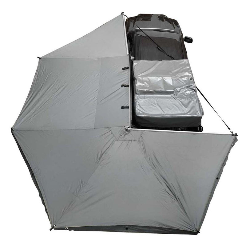 Overland Vehicle Systems HD Nomadic 270 Degree Awning - Driver Side - Dark Gray Awning with Black Cover