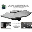 Overland Vehicle Systems HD Nomadic 270 Degree Awning - Passenger Side - Dark Gray Awning With Black Cover