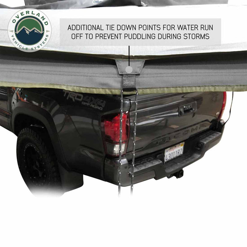 Overland Vehicle Systems HD Nomadic 270 Degree Awning - Passenger Side - Dark Gray Awning With Black Cover