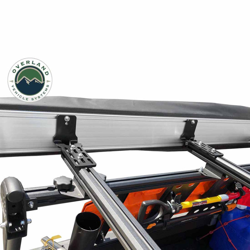 Overland Vehicle Systems HD Nomadic 270 Passenger Side Awning with Bracket Kit for Mid - High Roofline Vans