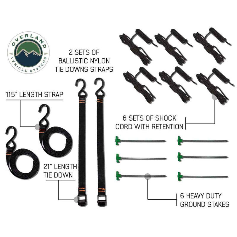 Overland Vehicle Systems HD Nomadic 270 Degree Awning & Wall 1, 2, & 3, Mounting Brackets - Driver Side