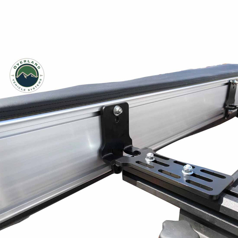 Overland Vehicle Systems HD Nomadic 270 LT Awning - Driver Side - Dark Gray With Black Travel Cover Universal