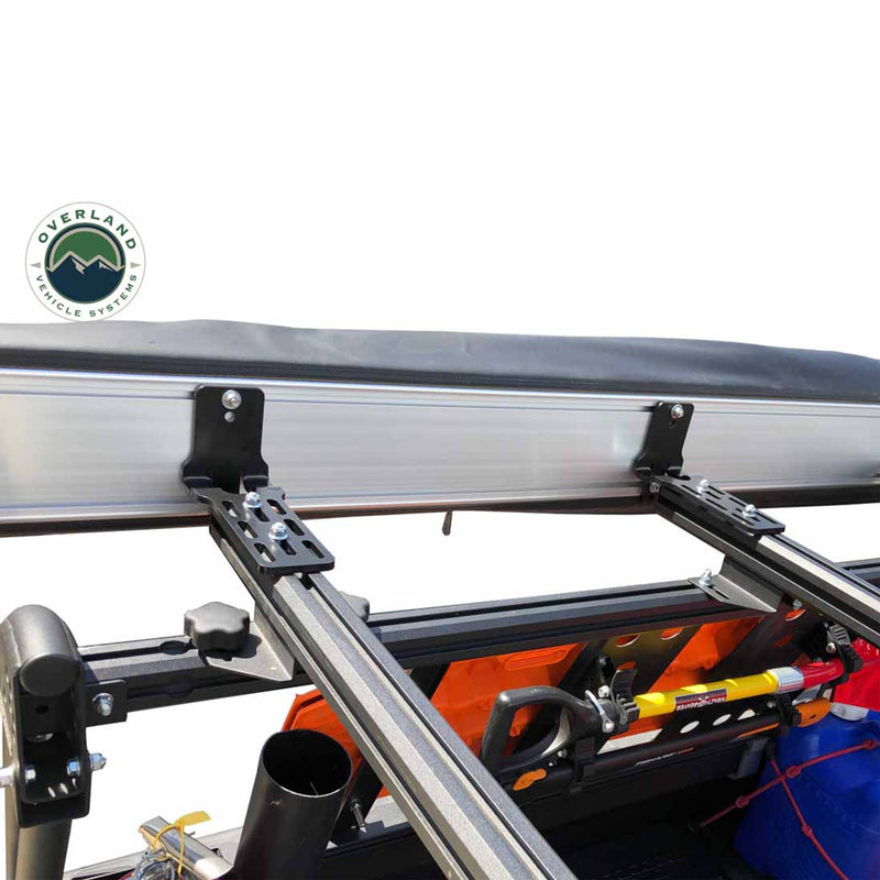 Overland Vehicle Systems HD Nomadic 270 LT Awning - Driver Side - Dark Gray With Black Travel Cover Universal