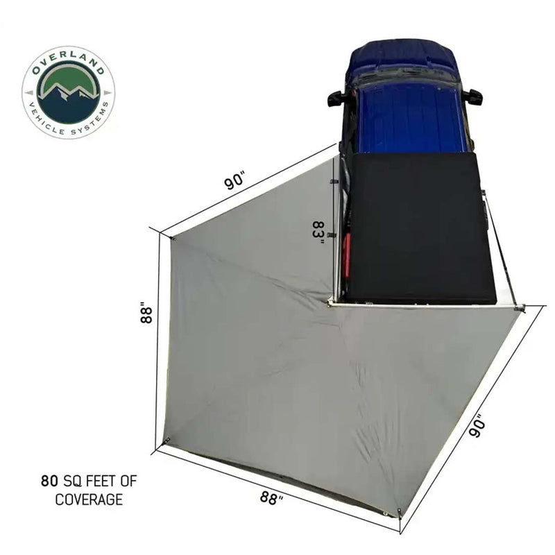 Overland Vehicle Systems HD Nomadic 270 LT Awning & Wall 1, 2, & Mounting Brackets - Driver Side