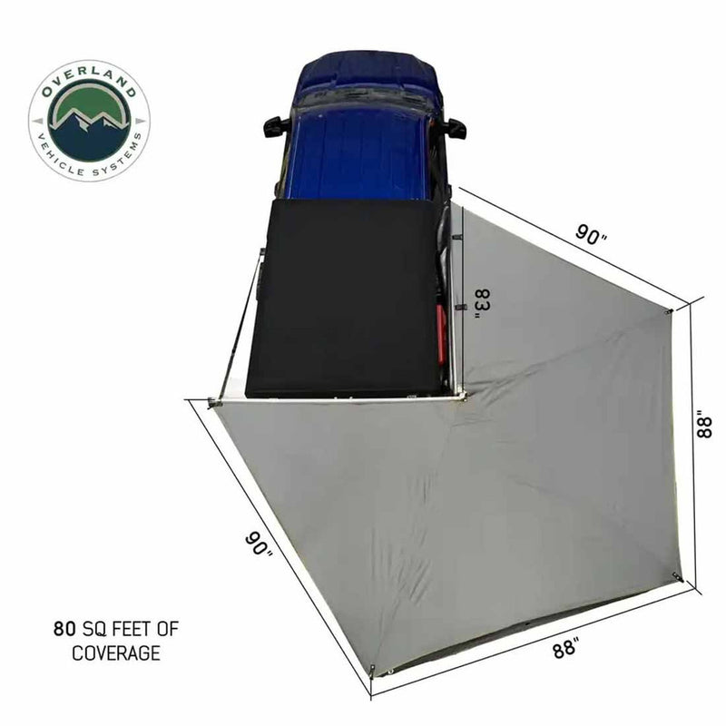 Overland Vehicle Systems HD Nomadic 270 LT Awning & Wall 1, 2, & Mounting Brackets - Passenger Side