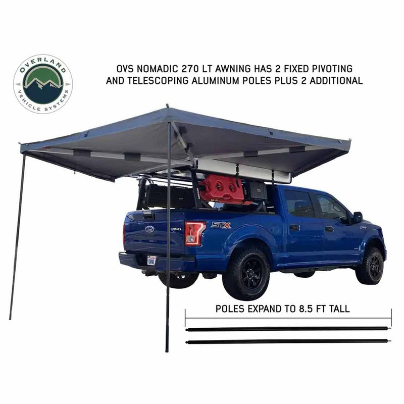 Overland Vehicle Systems HD Nomadic 270 LT Awning & Wall 1, 2, & Mounting Brackets - Passenger Side