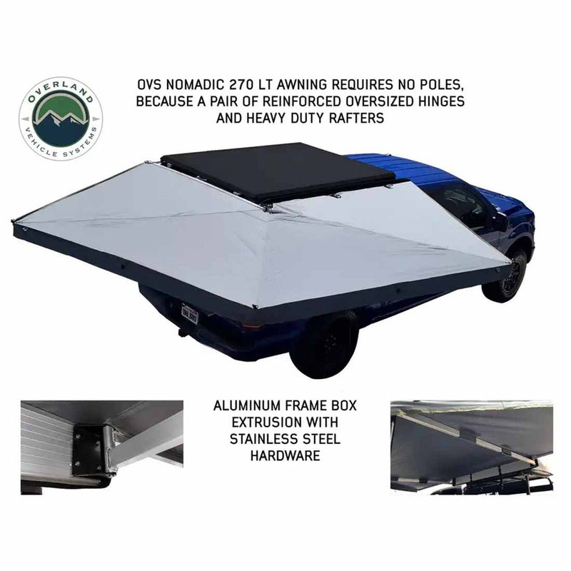 Overland Vehicle Systems HD Nomadic 270 LT Awning & Wall 1, 2, & Mounting Brackets - Passenger Side