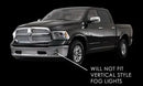 Will not fit vertical style fog lights