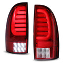 Winjet 2005-2015 Toyota Tacoma LED Tail Light with Red Turn Signal Light - Chrome/ Red