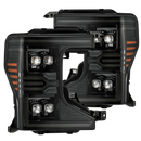 AlphaRex 20-22 Ford Super Duty NOVA-Series LED Projector Headlights Alpha-Black