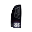 Winjet Toyota Tacoma 2005-15 Sequential Tail Lights - Glossy Black Clear
