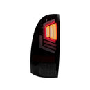 Winjet Toyota Tacoma 2005-15 Sequential Tail Lights - Glossy Black Clear