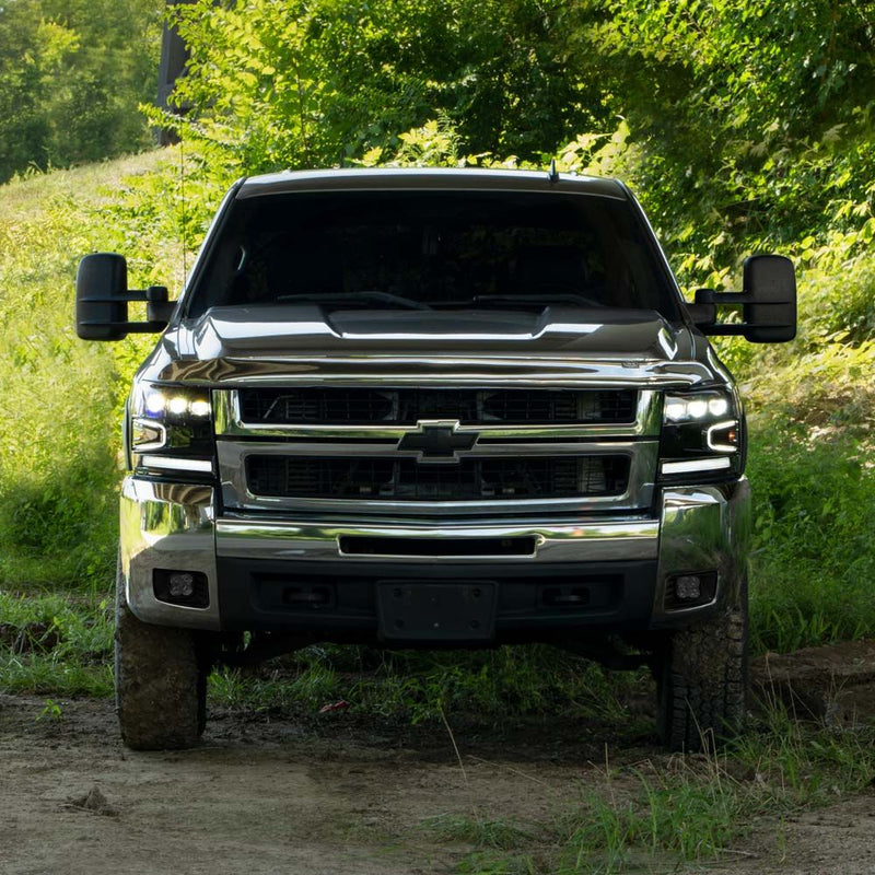Black Halo LED Projector Headlights For 2007-2013 Chevy Silverado – DOT/SAE Approved!