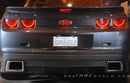 Rear end of a Chevrolet Camaro with Illuminated LED Rear Bowtie Emblem installed.