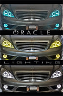 Grid view of Mercedes S-Class showing different colored halos.