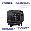Form Lighting 2015-2019 GMC Sierra 2500/3500 LED Projector Headlights with Amber DRL (pair)