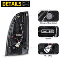 Winjet 2005-2015 Toyota Tacoma LED Sequential Tail Light w/Yellow Turn Signal - Glossy Black / Clear