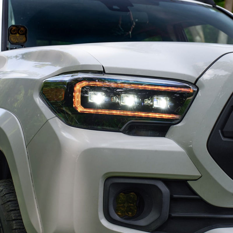 Form Lighting 2016-2023 Toyota Tacoma Sequential LED Projector Headlights with Amber DRL (pair)