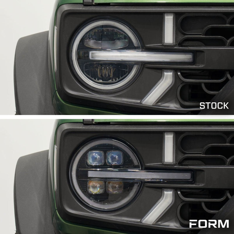 Form Lighting 2021-2024 Ford Bronco LED Projector Headlights (pair)