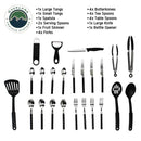 Overland Vehicle Systems Overland Kitchen Kit - 24 Piece Cooking and Utensil Kit, Hanging Carrying Case