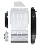 RIVAL Aluminum Transmission and Transfer Case Skid Plate Toyota Tacoma 2016-2023 Compatible with TRD Skid Plate