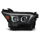 AlphaRex 24+ Toyota Tacoma / 25-up 4Runner OG-Style LUXX-Series LED Projector Headlights Black