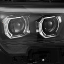 AlphaRex 24+ Toyota Tacoma / 25-up 4Runner OG-Style LUXX-Series LED Projector Headlights Black