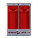 DUAL FUEL/WATER CAN MOUNT - FITS SWING OUT BUMPERS Chassis Unlimited Inc. 