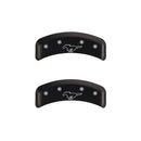 MGP 4 Caliper Covers Engraved Front Mustang Engraved Rear Pony Red finish silver ch