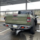 Rear view of a Jeep Gladiator with Rear Bumper LED Reverse Lights installed.