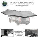 Overland Vehicle Systems HD Nomadic 270 Degree Driver Side Awning with Bracket Kit for Mid - High Roofline Vans