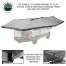 Overland Vehicle Systems HD Nomadic 270 Passenger Side Awning with Bracket Kit for Mid - High Roofline Vans