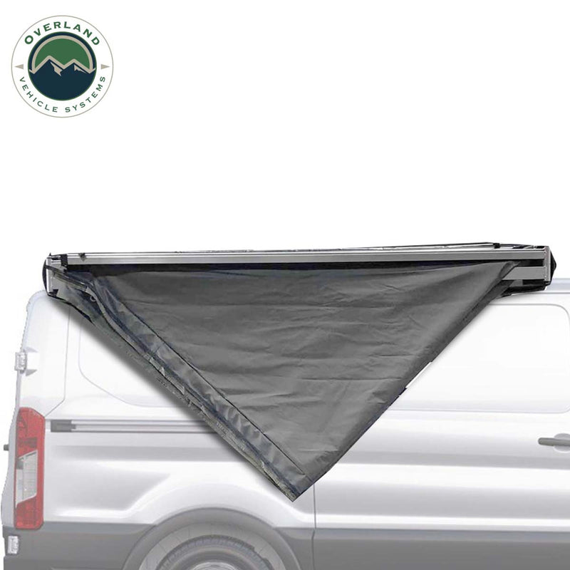 Overland Vehicle Systems HD Nomadic 270 Passenger Side Awning with Bracket Kit for Mid - High Roofline Vans