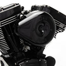 S&S Cycle 08-17 Touring/16-17 Softails Models Stealth Air Cleaner Kit w/ Black Teardrop Cover