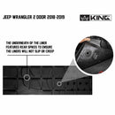 King 4WD Premium Four-Season Floor Liners Front and Rear Passenger Area - Jeep Wrangler JL 2 Door 2018-2019