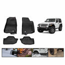 King 4WD Premium Four-Season Floor Liners Front and Rear Passenger Area - Jeep Wrangler JL 2 Door 2018-2019