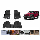 King 4WD Premium Four-Season Floor Liners Front and Rear Passenger Area - Jeep Wrangler Unlimited JL 4 Door 2018-2019