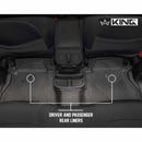 King 4WD Premium Four-Season Floor Liners Front and Rear Passenger Area - Jeep Wrangler Unlimited JL 4 Door 2018-2019