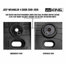 King 4WD Premium Four-Season Floor Liners Front and Rear Passenger Area - Jeep Wrangler Unlimited JL 4 Door 2018-2019