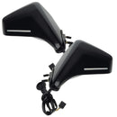 2010-2015 Chevrolet Camaro Concept Side Mirrors with black paint and clear lenses.