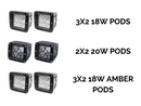 LED Fog Light Pod Replacements Brackets Kit For 2014-2024 Toyota 4Runner