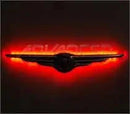 Gen I Chrysler Illuminated LED Rear Wing Emblem with red LEDs.